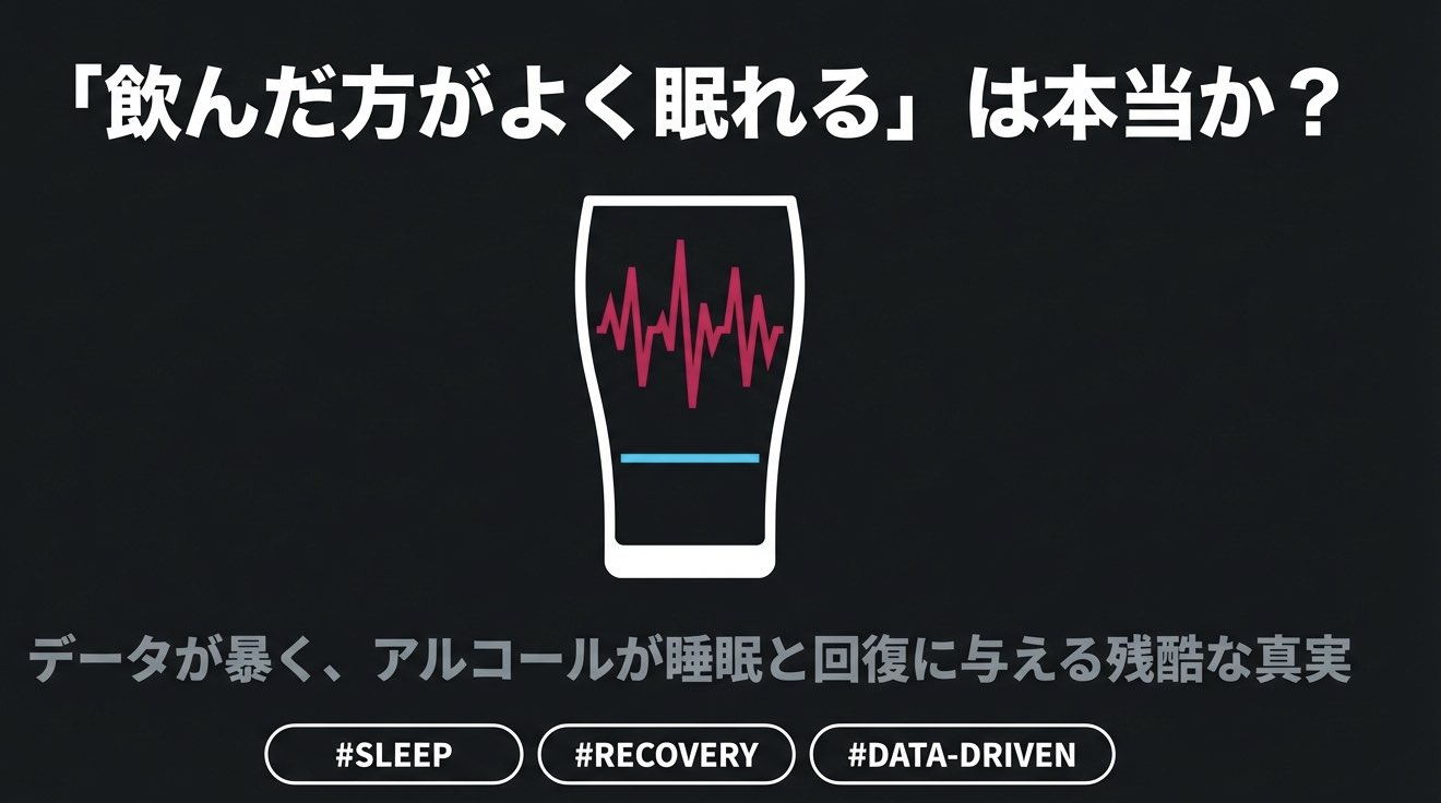 アルコールが睡眠と回復に与える影響を示すインフォグラフィック